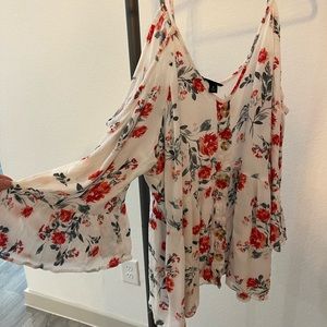 Torrid Floral Cold Shoulder Top